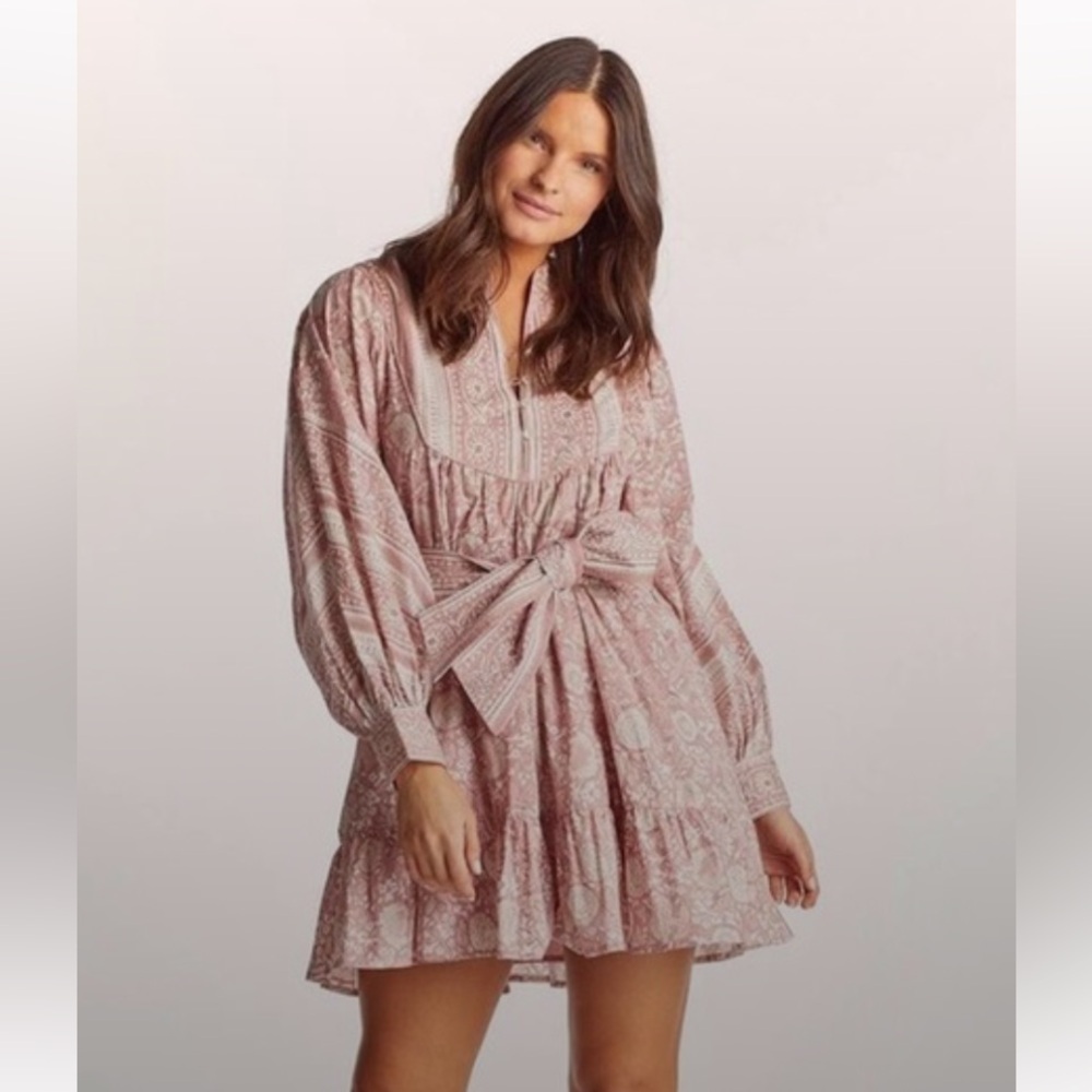 Cleobella Lennox Mini Dress in Tonal Block Print revolve boho 168$ party summer